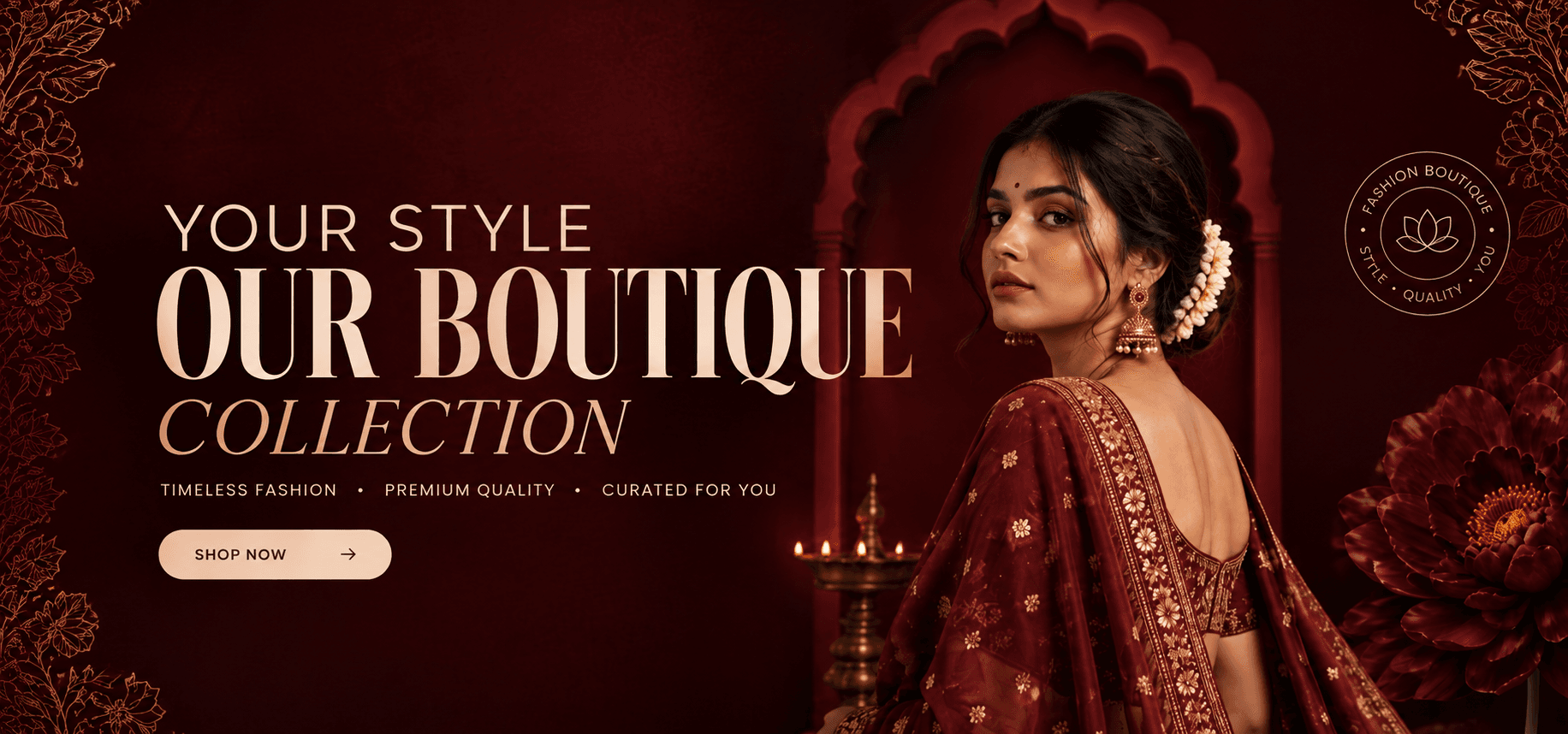 Burgundy Boutique Elegance