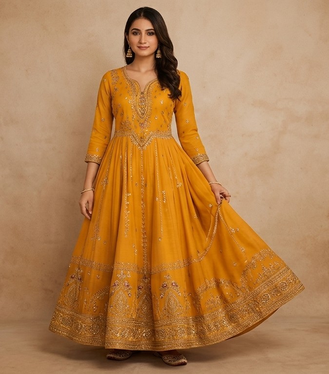 Sunshine Yellow Anarkali Suit