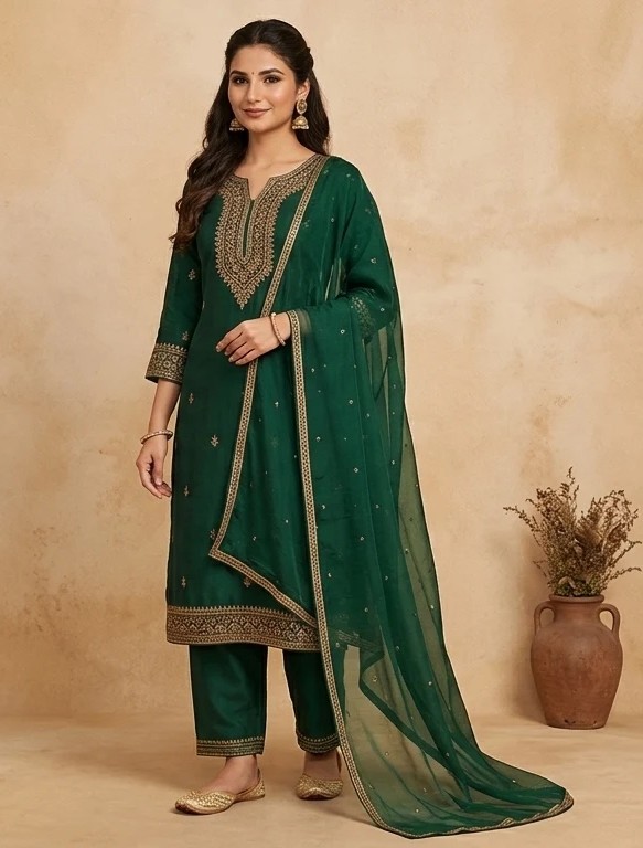 Emerald Silk Lehenga Choli